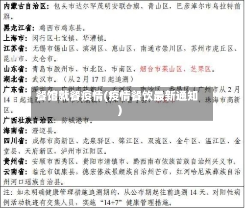 餐馆就餐疫情(疫情餐饮最新通知)-第3张图片