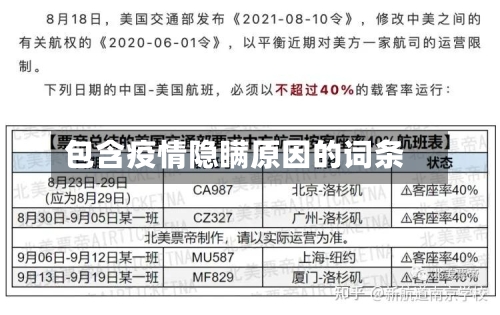 包含疫情隐瞒原因的词条-第3张图片
