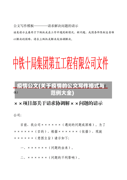 疫情公文(关于疫情的公文写作格式与范例大全)-第1张图片