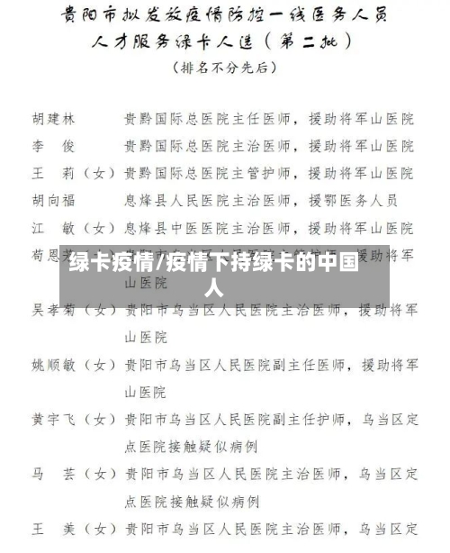 绿卡疫情/疫情下持绿卡的中国人-第1张图片