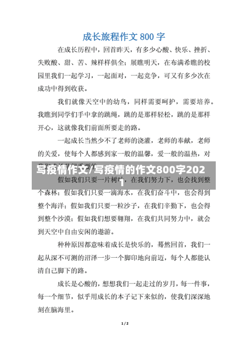 写疫情作文/写疫情的作文800字2021-第3张图片